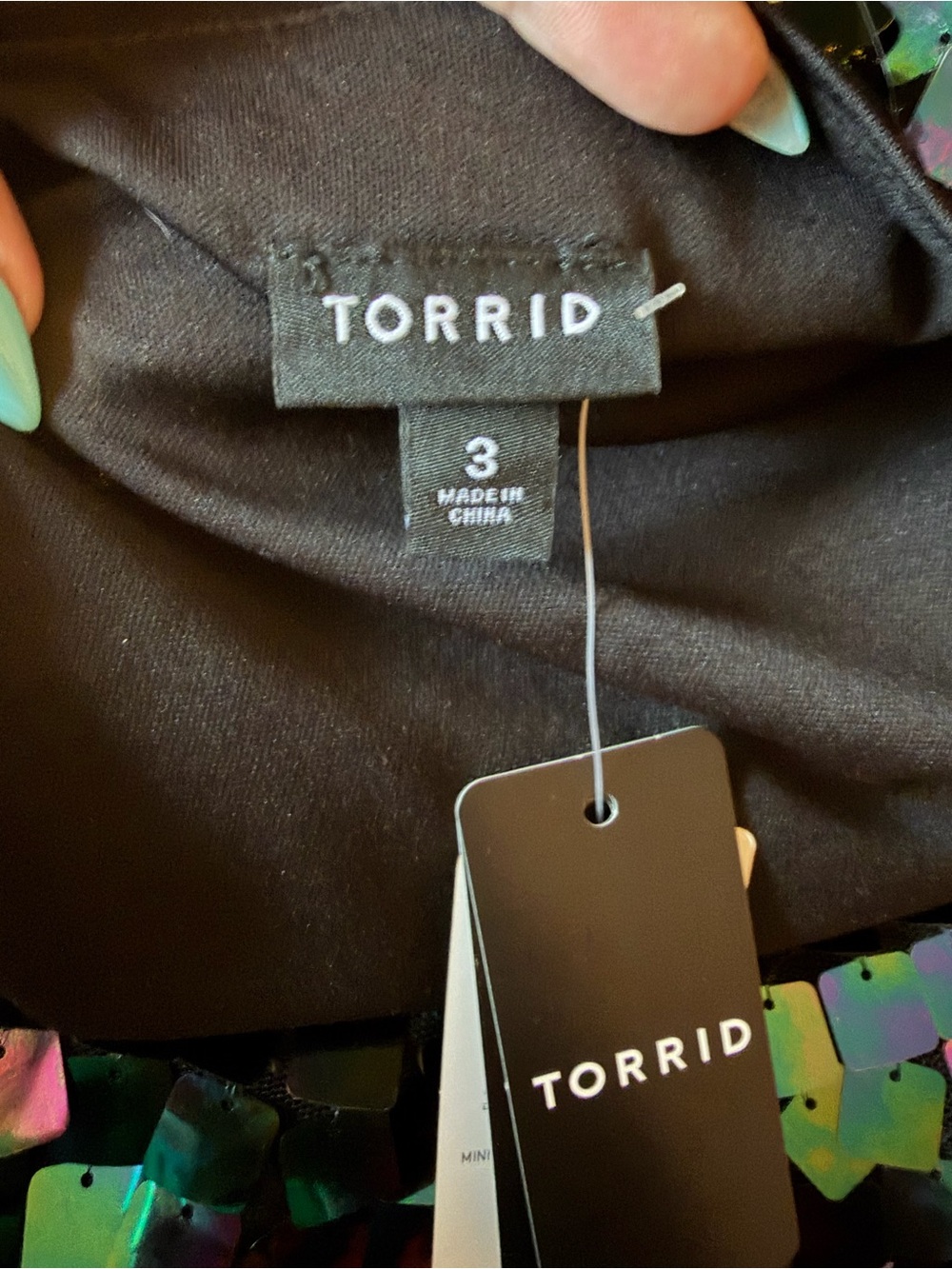 torrid Mini Payette Sequin dress size 3 - Picture 4 of 5